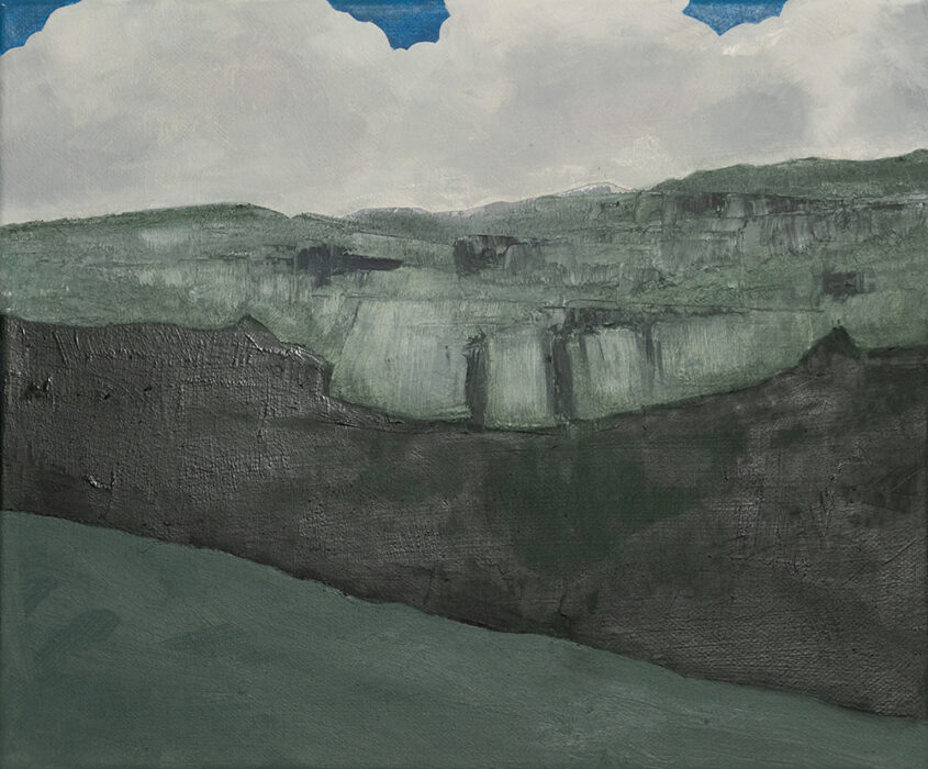 Malham Cove (2018). Oil on canvas, 25.5 x 30.5.