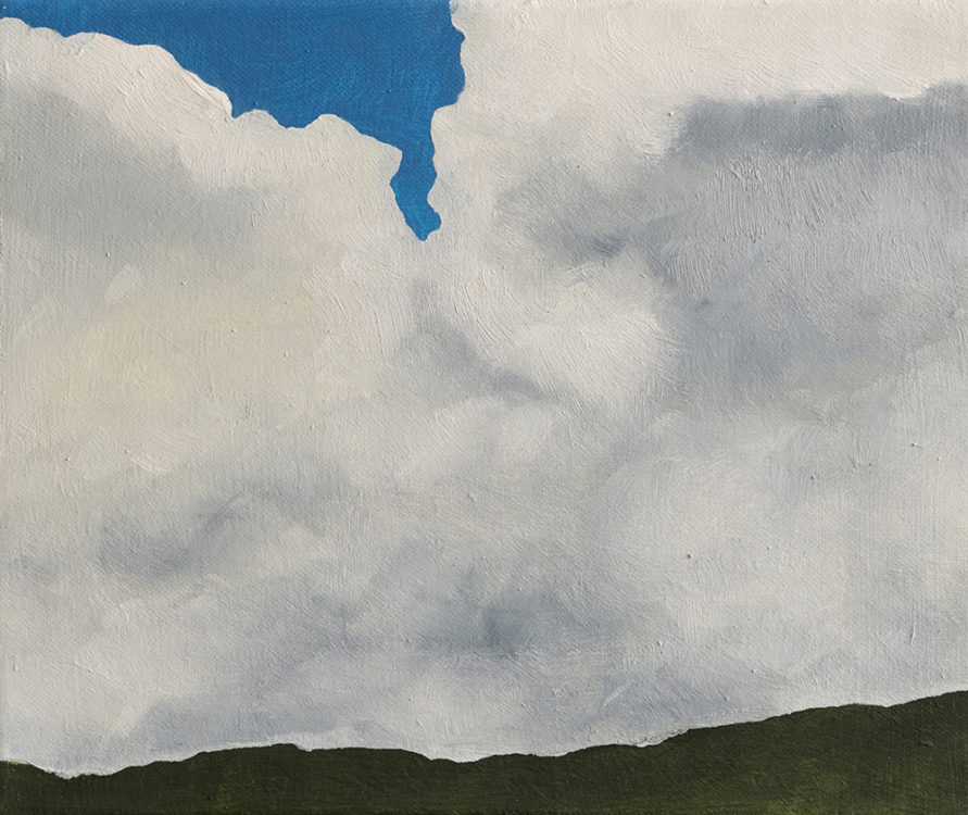 Untitled (Cloud) (2018). Oil on canvas, 25.5 x 30.5 cm.