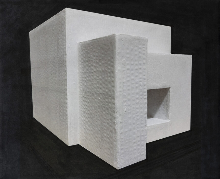 Card model for ceramic sculpture.