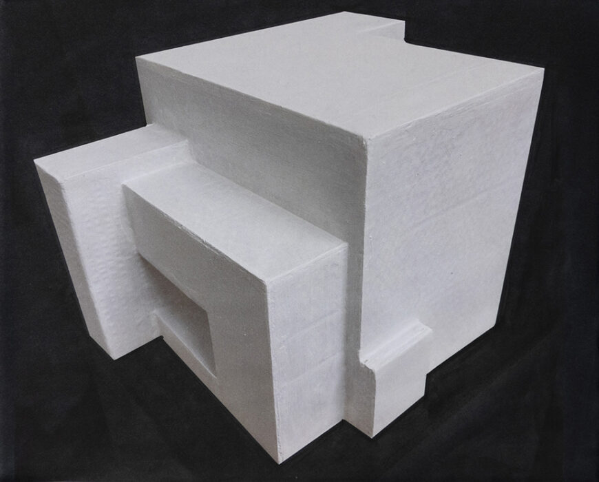 Card model for ceramic sculpture.