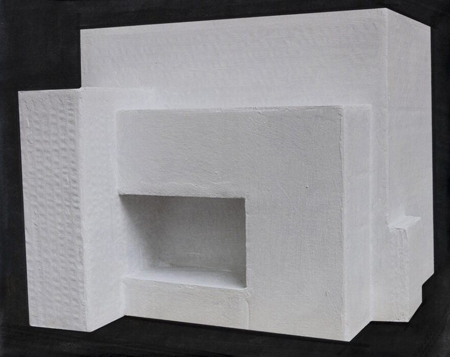 Card model for ceramic sculpture.