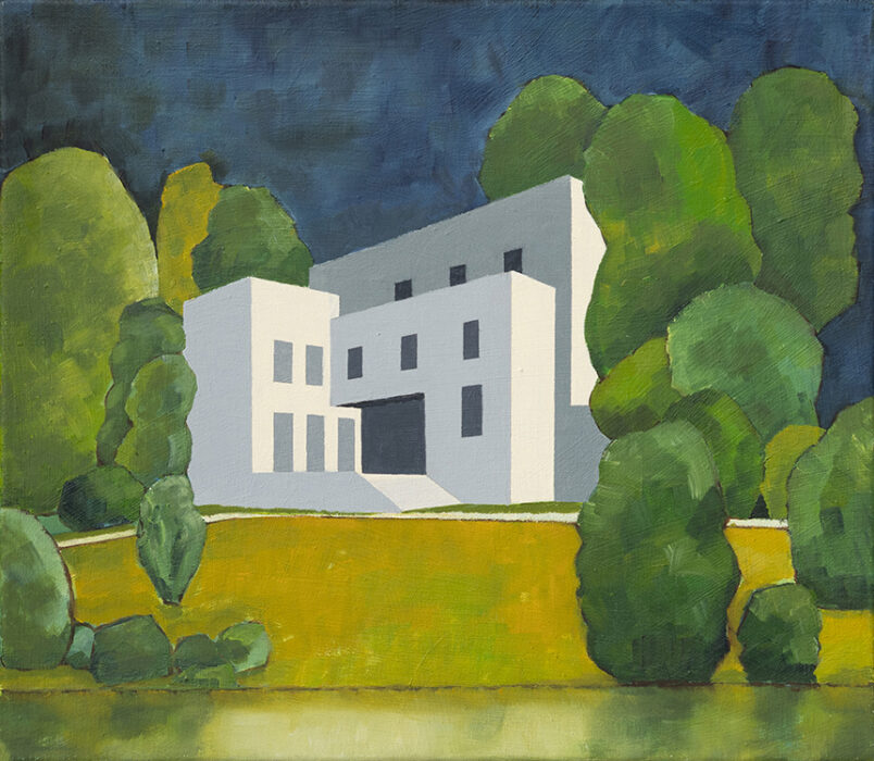 Wittgenstein's Dream (after G. Klimt) (2024). Oil on canvas, 36 x 41 cm.